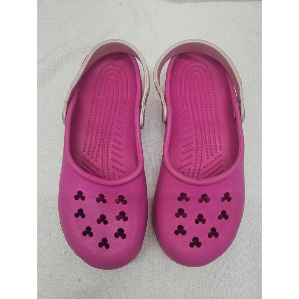 Disney Minnie Mouse Pink Crocs Women's Size 9 Vacation Travel Comfort - Picture 2 of 9